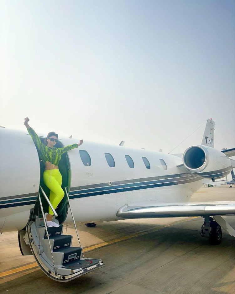 Urvashi Rautela Takes Flight: Inside the Glamorous World of Her Private Plane Diaries