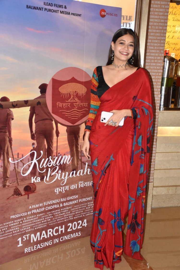Premiere of upcoming Bollywood film Kusum Ka Biyaah held at City of Joy, Kolkata